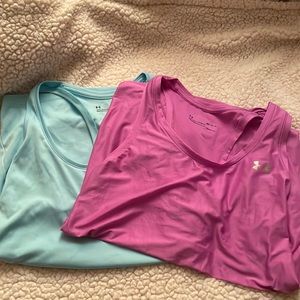 Two Light Weight Size Medium Under Armour Tank Tops